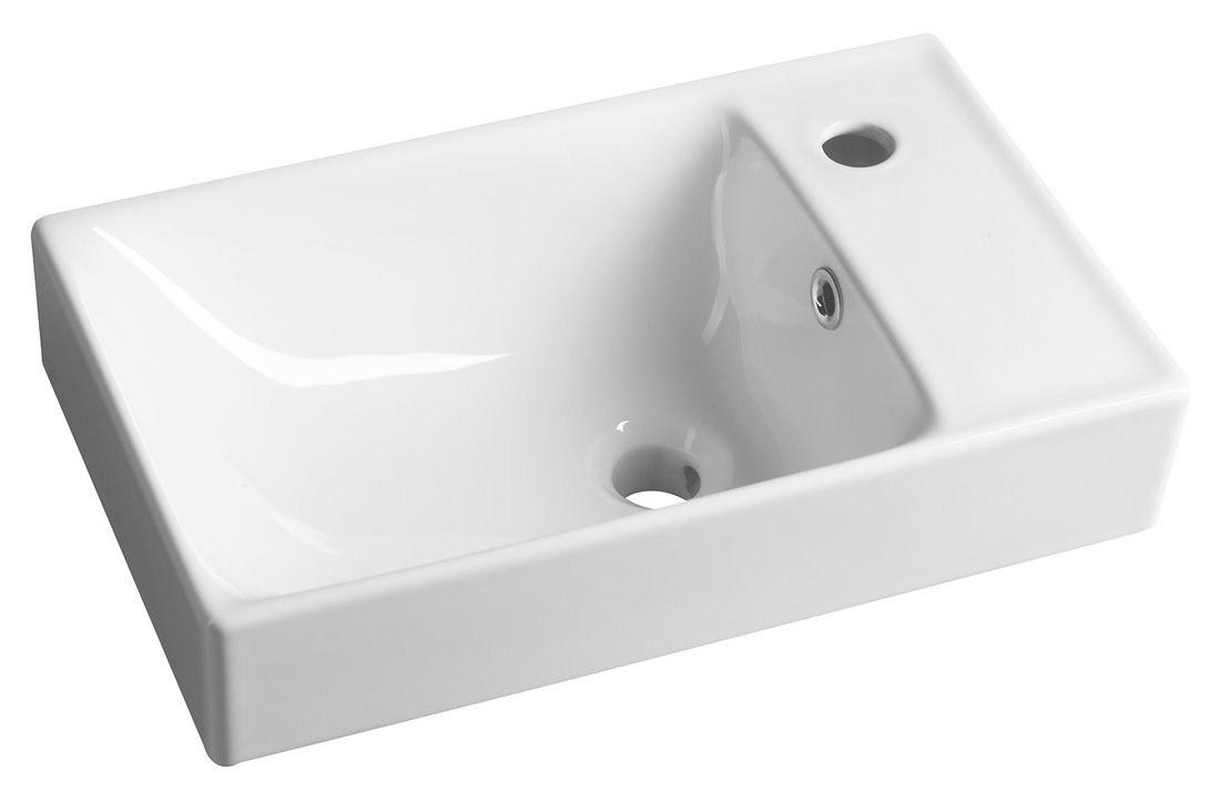 Sapho Nuali keramieke wastafel 50x30cm wit