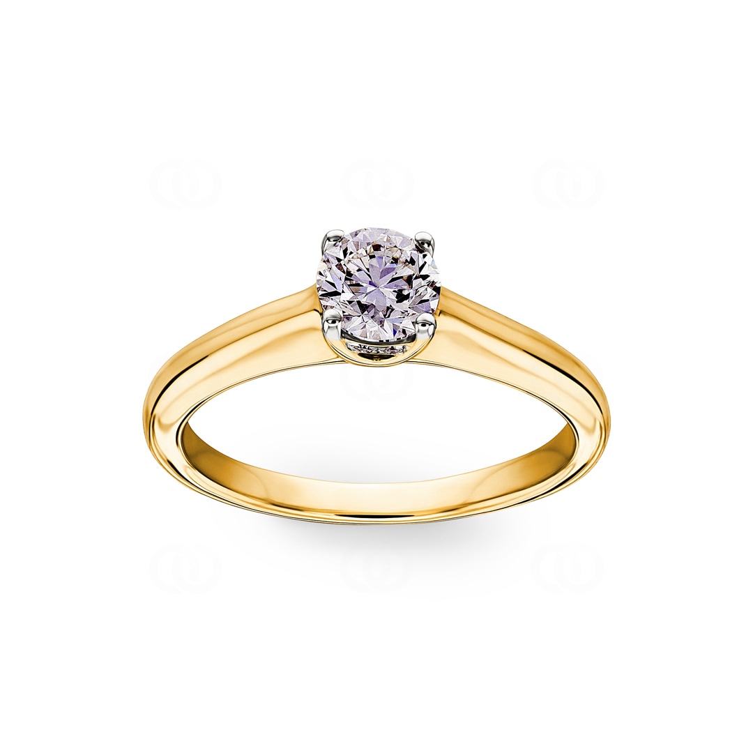 0.77ct Diamanten Solitärring 750/18 K Gelbgold