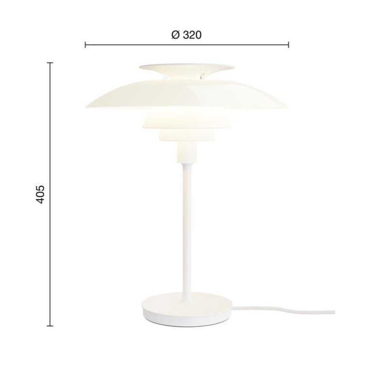 Louis Poulsen PH80 tafellamp Opal White/White