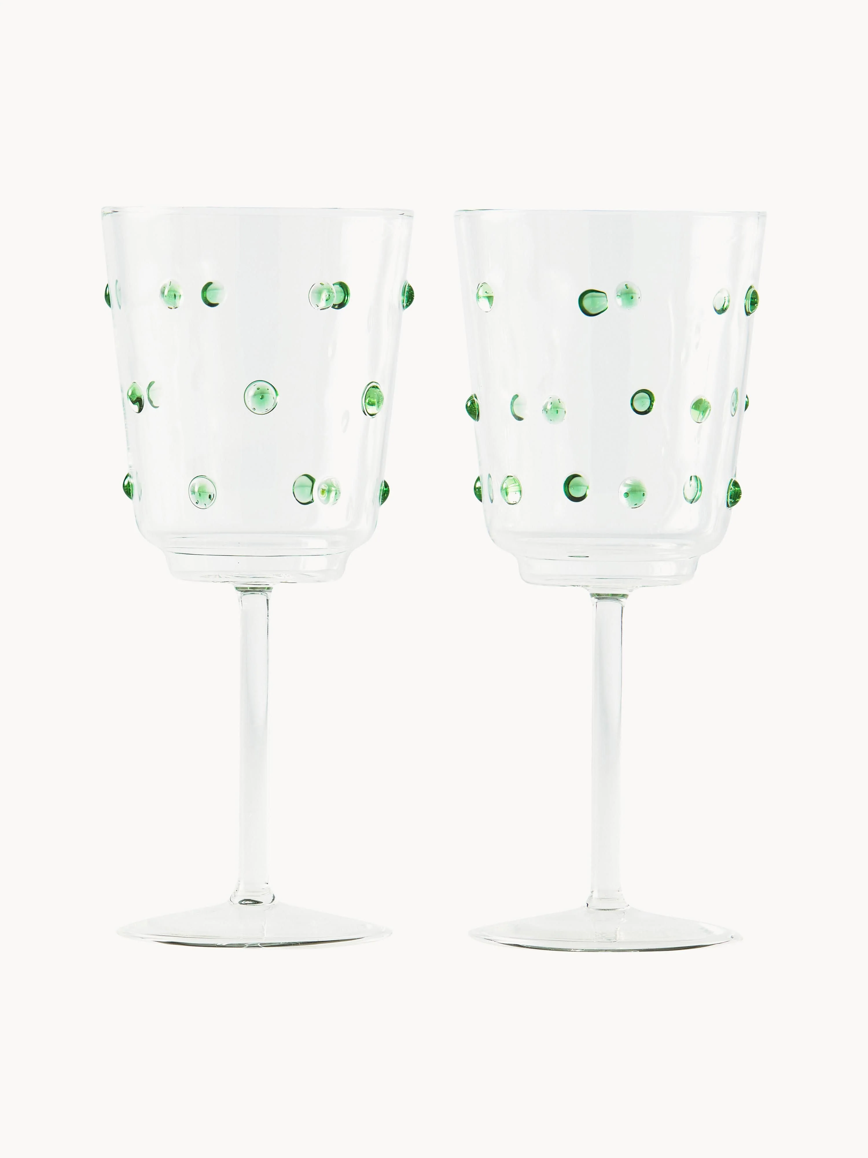 Mondgeblazen wijnglazen Nob van borosilicaatglas, 2 stuks