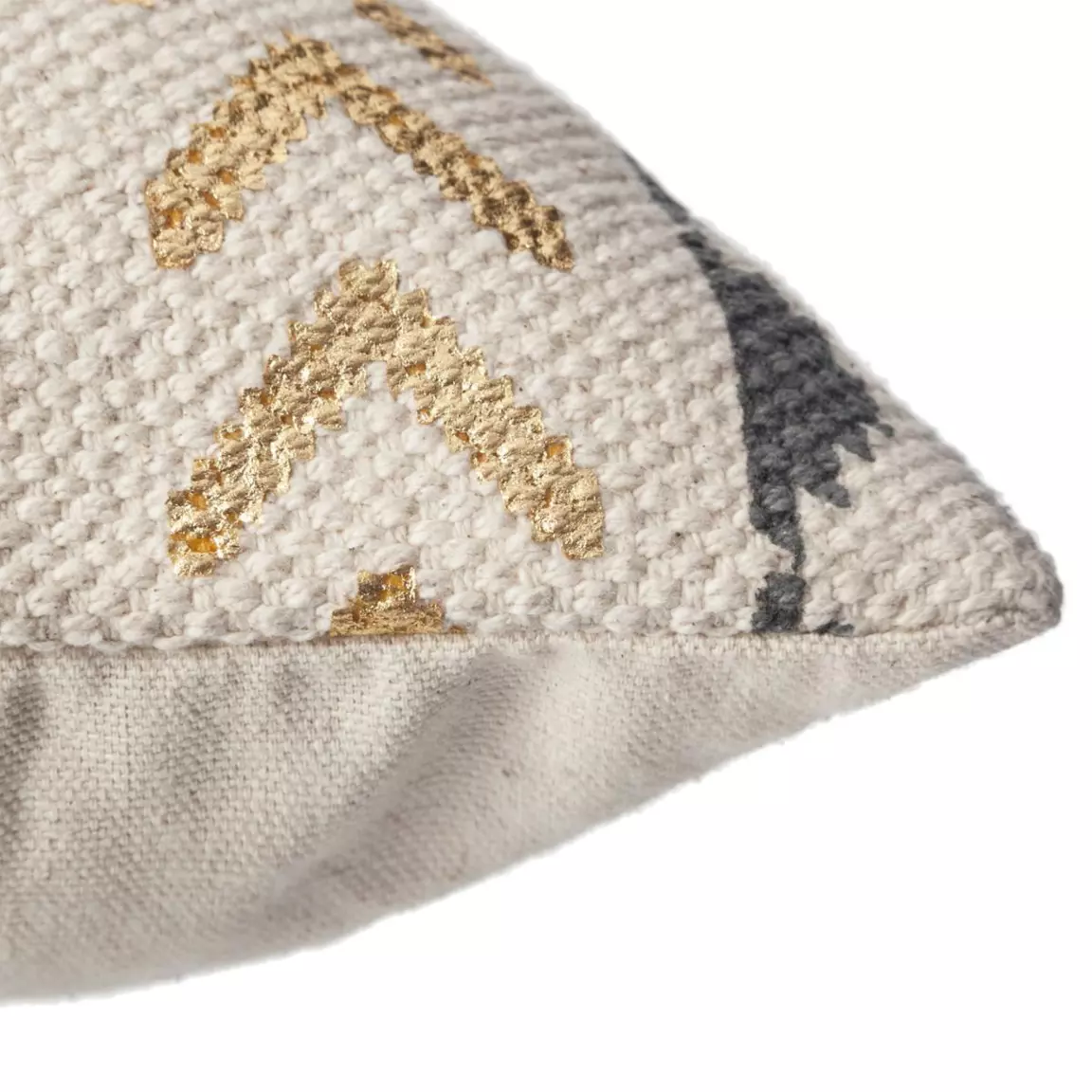 Housse de coussin carrée coton (40 x 40 cm) Etnik Gris