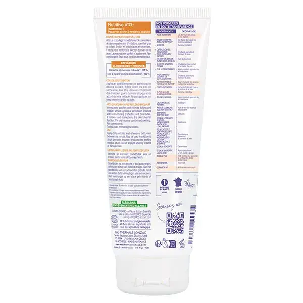 Bálsamo Nutritivo Intensivo Orgânico para Reposição de Lipídios Jonzac Thermal Water AP+ 200ml
