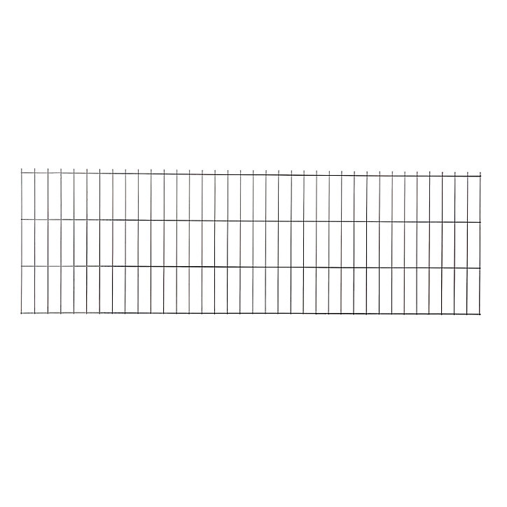 Panneau de clôture grillagée premium gris 200 x h.63 cm