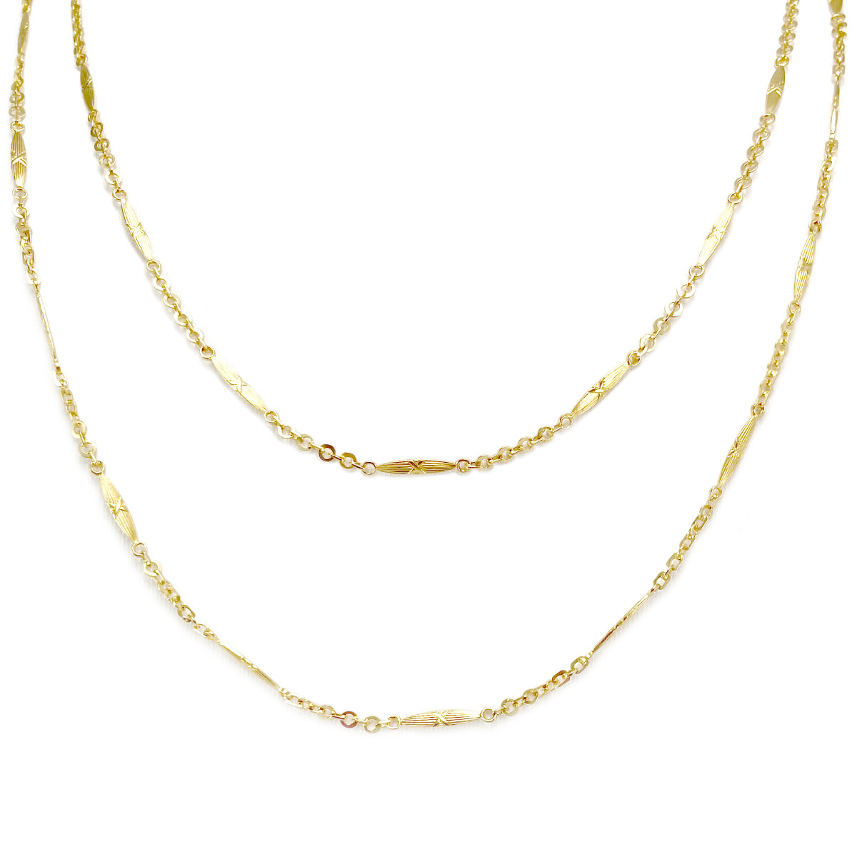 Collier d'occasion or 750 jaune maille fantaisie 78 cm