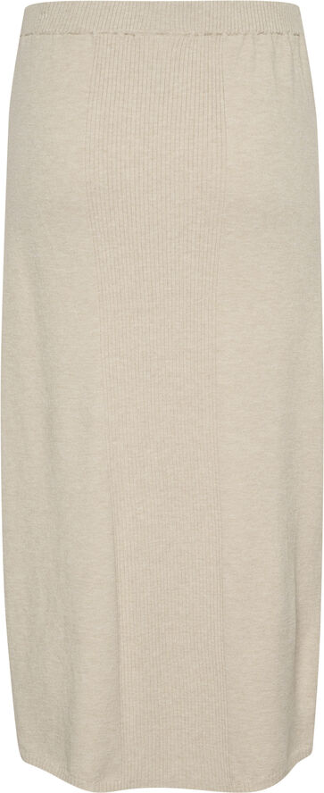 Cream CRDela Knit Skirt Oat melange