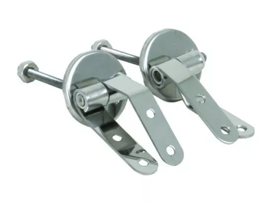 MSV Abattant WC MDF CLEO Gris - Charnières Inox