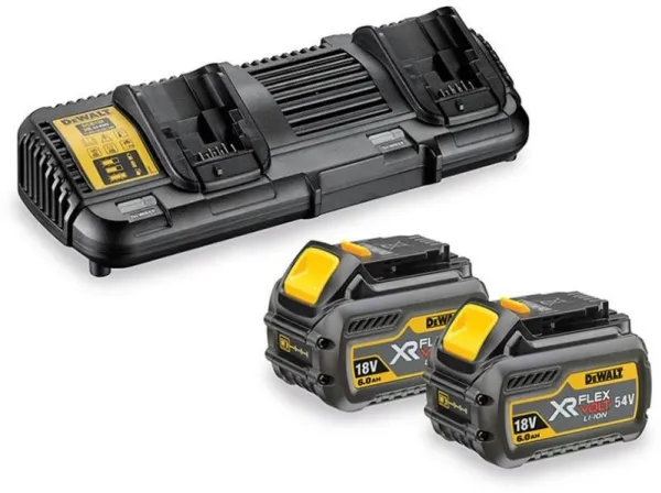 DeWALT DCB132T2-QW, Batteri- og opladersæt, Lithium-Ion (Li-Ion), 4 At, 18 V, DeWalt, Sort, Gul