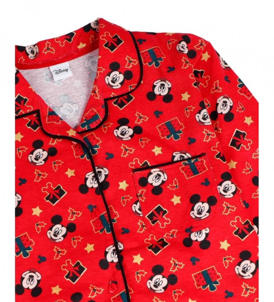 pijama vermelho de Natal do Mickey da Disney