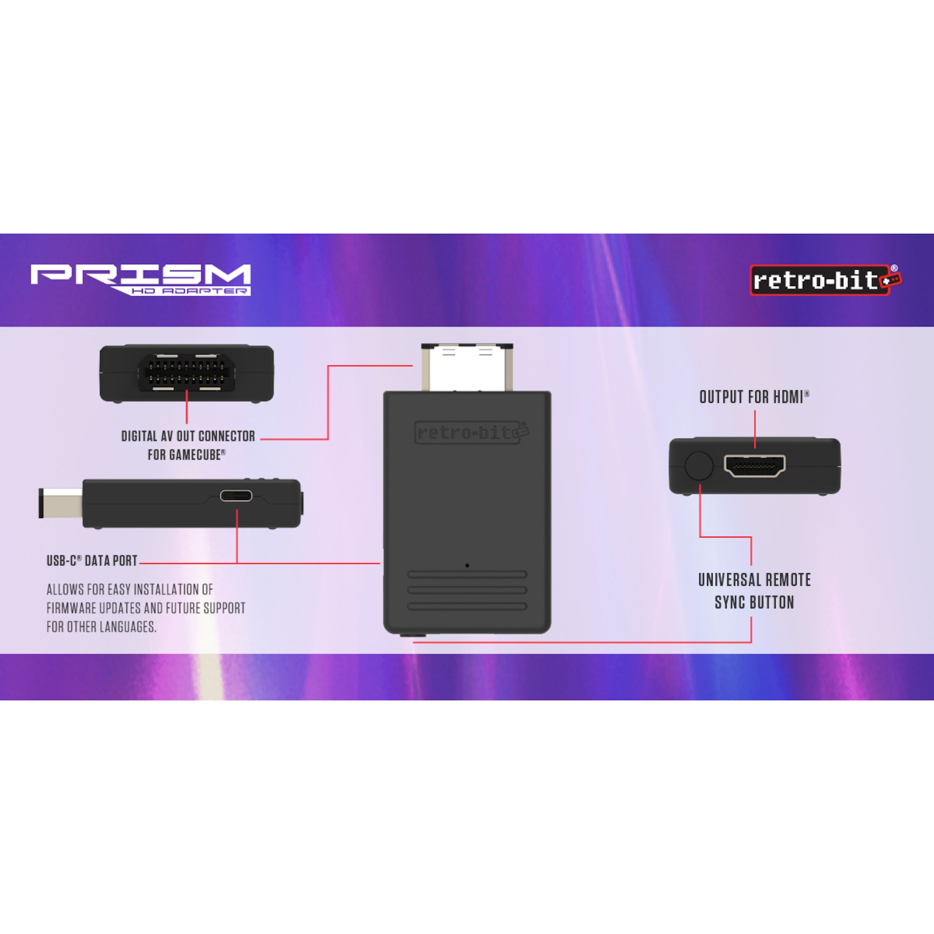 Retro-bit Prism HD Gamecube til HDMI-adapter