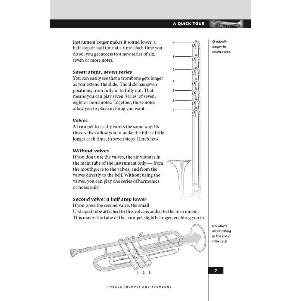 Tipboek trompet en trombone met tipcodes