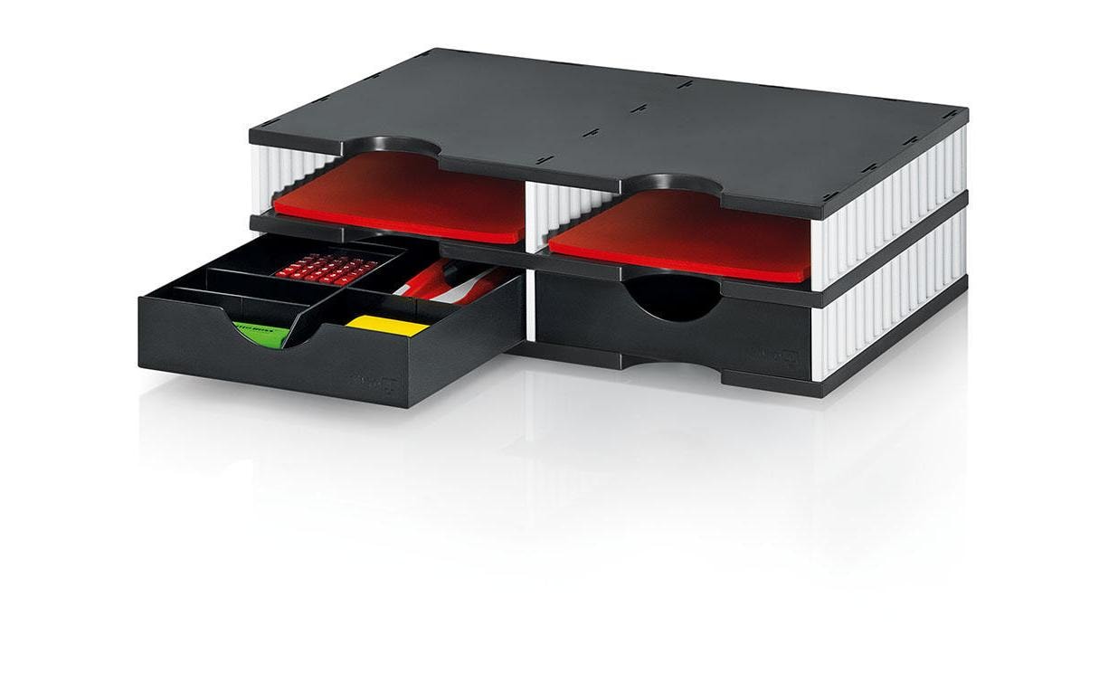 Dokumentenablage styrodoc duo SET Schwarz, 4 FächerStyrodoc Duo Set