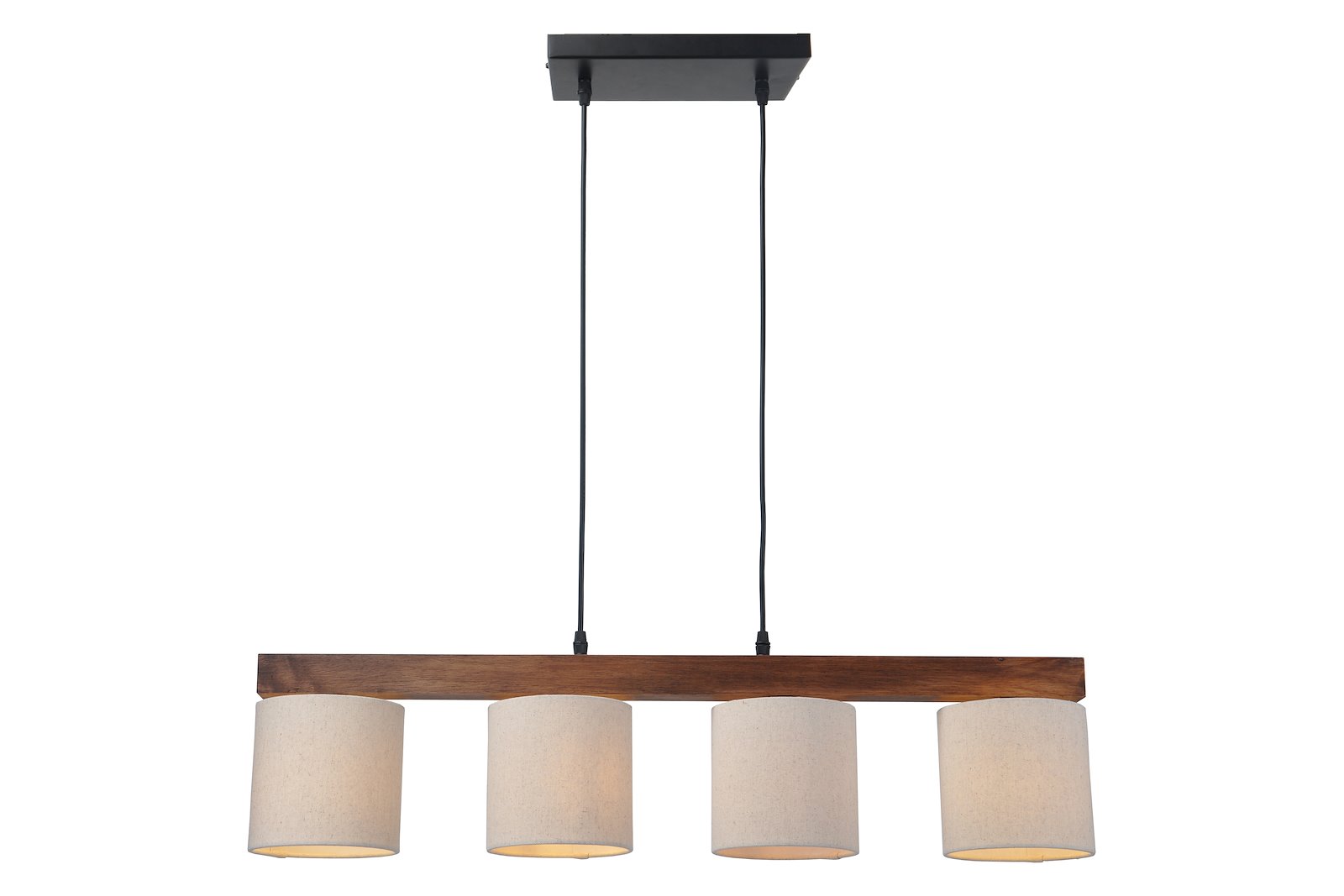 Franklin pendel Brunbeiset takrekke med beige skjermer E14 maks 28W