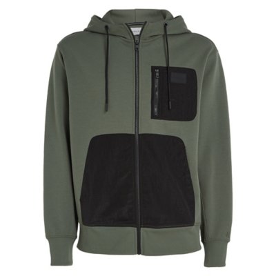 Sweatshirt zippé à capuche homme Mix Media CALVIN KLEIN