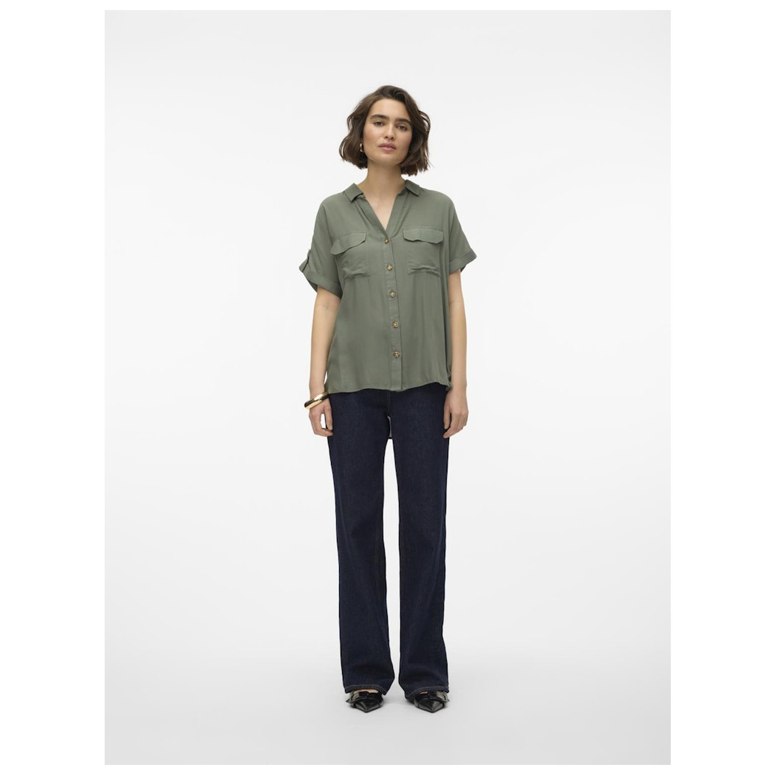 Vero Moda VMBUMPY S/S SHIRT WVN GA NOOS