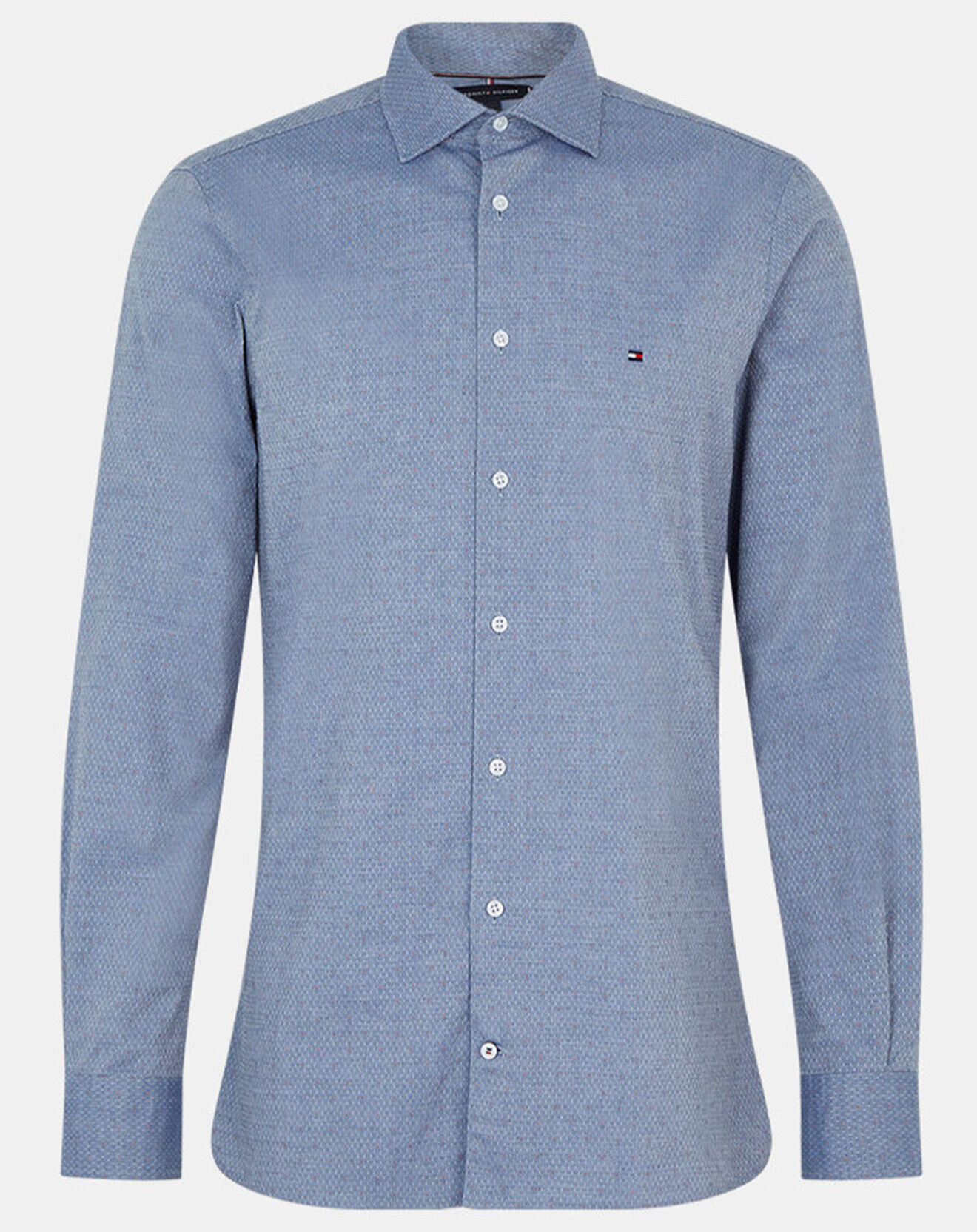 Tommy Hilfiger Chemise slim à pois bleue