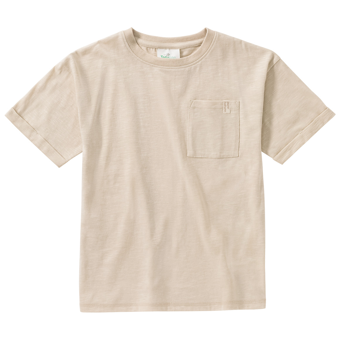 Topolino Pure Collection 2 Jungen T-Shirts mit Flammgarn terracotta / hellbeige