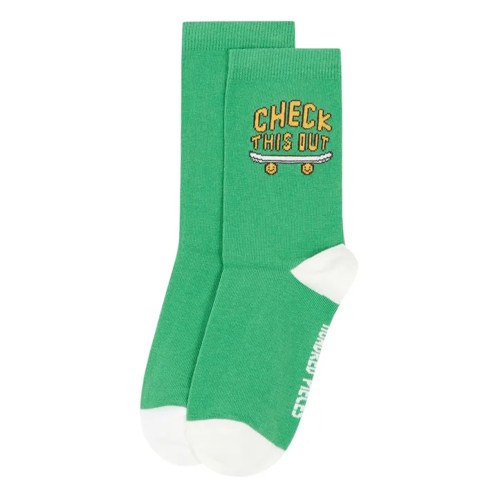 Hundred Pieces Chaussettes Check This Out | Blanc