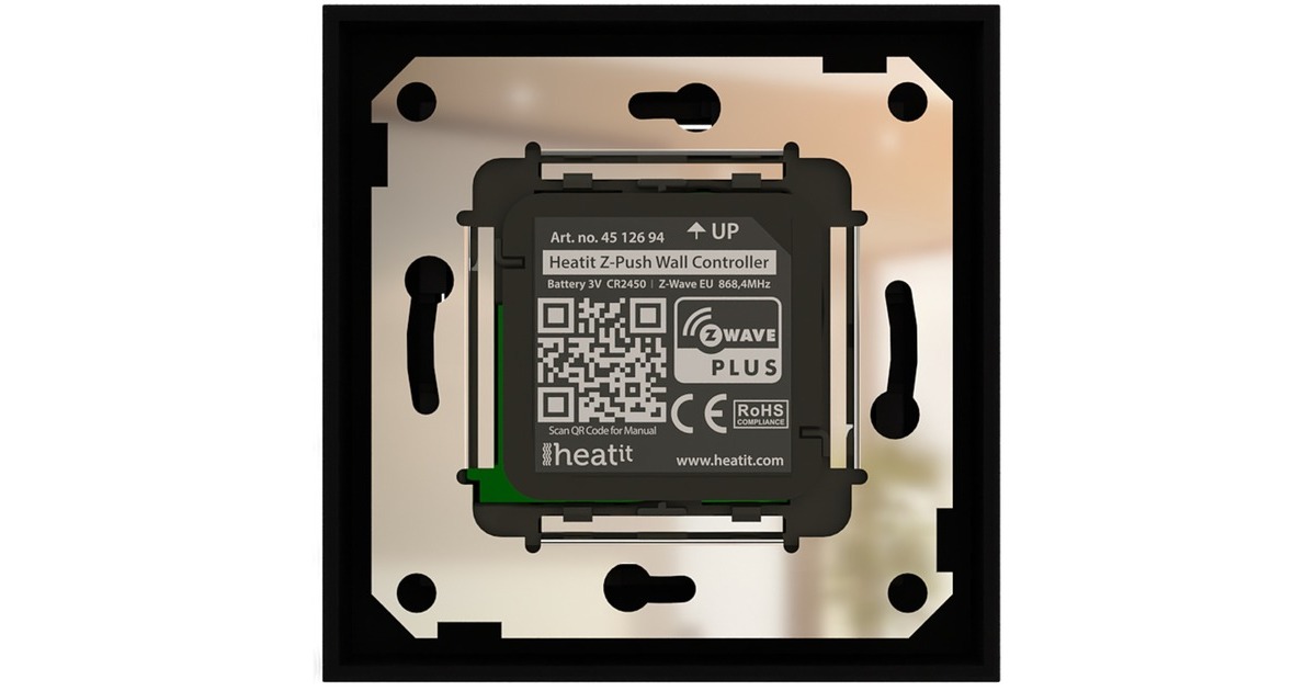 heat itZ-push Wall Controller schakelaar  (Zwart)