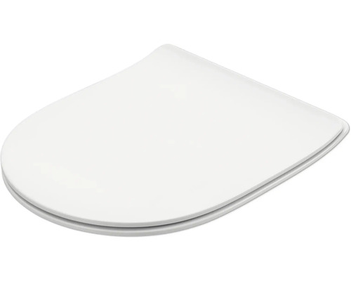 REIKA Mito toiletbril, wit, geborstelde koperen scharnieren, met soft-close mechanisme en Quick&Clean.