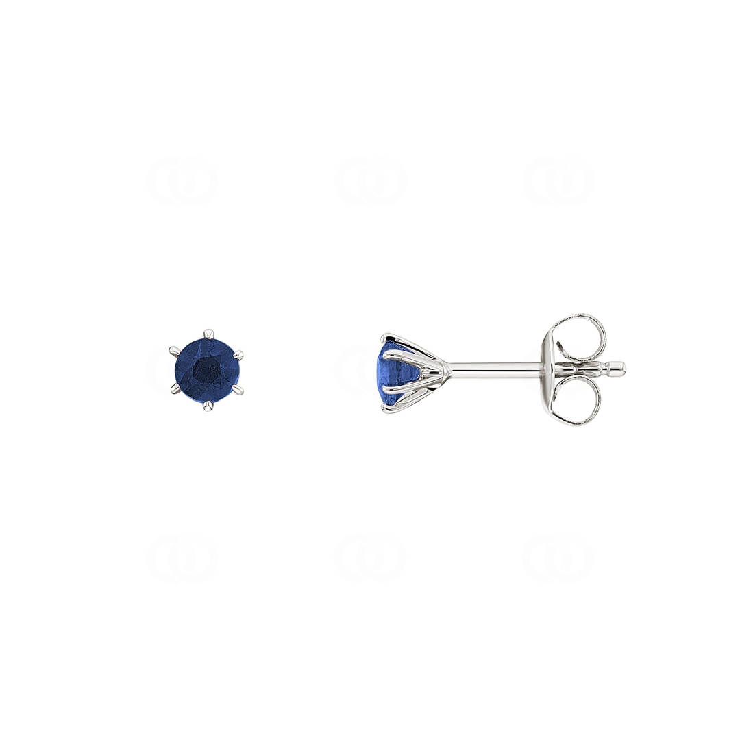 Ohrstecker 750/18 K Weissgold mit Safir