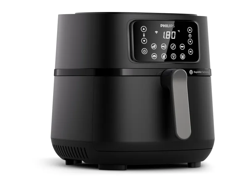 Philips Series 5000 Connected HD9285 XXL - Varmluftsrister - 7.2 liter - 2 kW - mørk sølv/sort