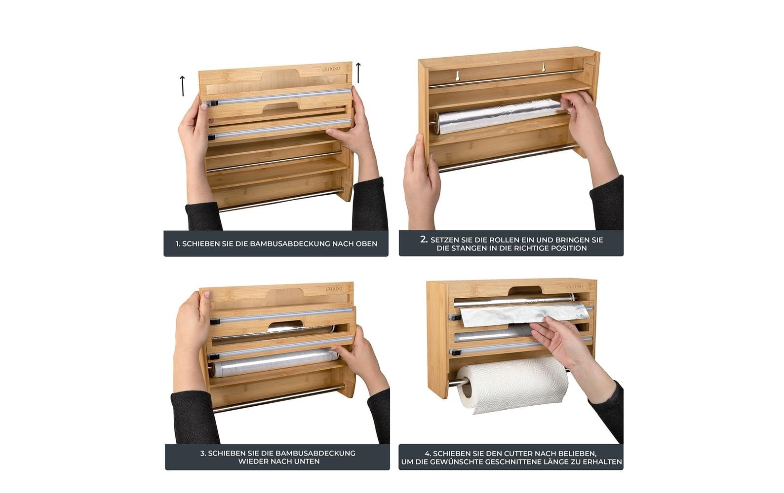 Küchenrollenhalter »Exitoso 3 in 1 Küchenrollenhalter Braun«