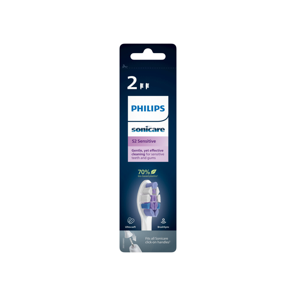 Philips Sonicare Opzetborstels S2 Sensitive Wit2 stuks