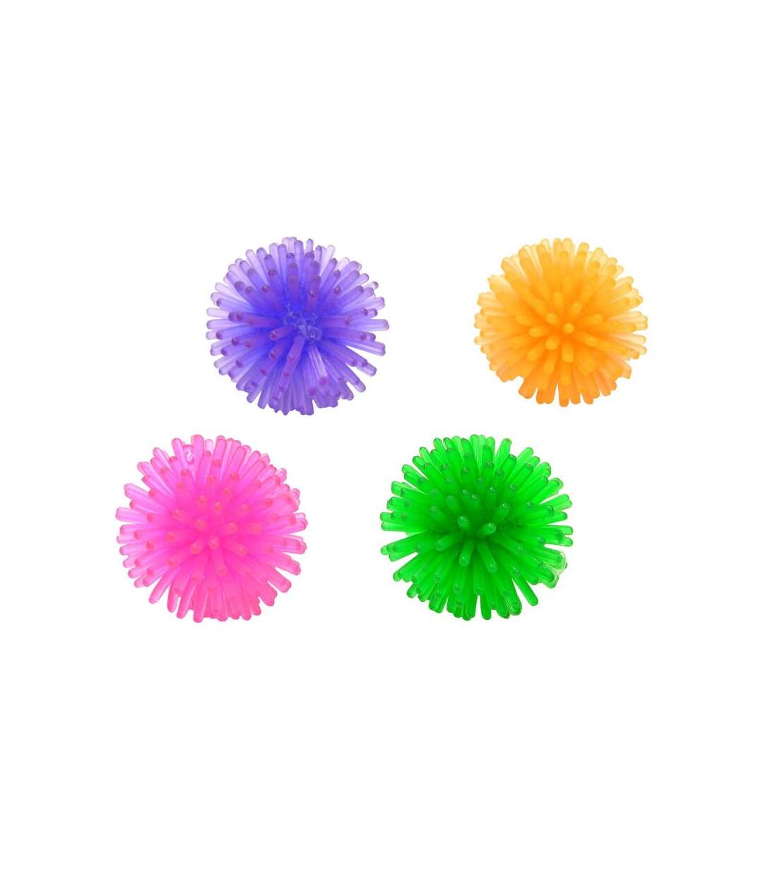 Paris Prix - Lot De 4 Jouets Pour Chien oursin 3cm Multicolore