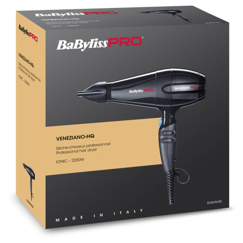 Sèche-cheveux BaByliss Pro ionic Veneziano HQ 2200W noir