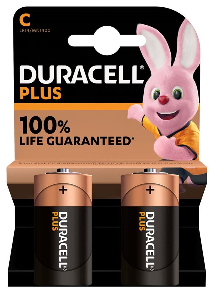 DURACELL Batterie Plus<br>2 Stück, Blister, C / LR14
