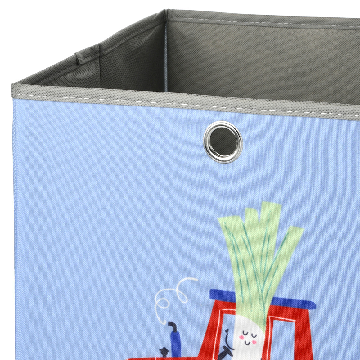 Topolino Große Aufbewahrungsbox mit bunten Motiven hellblau