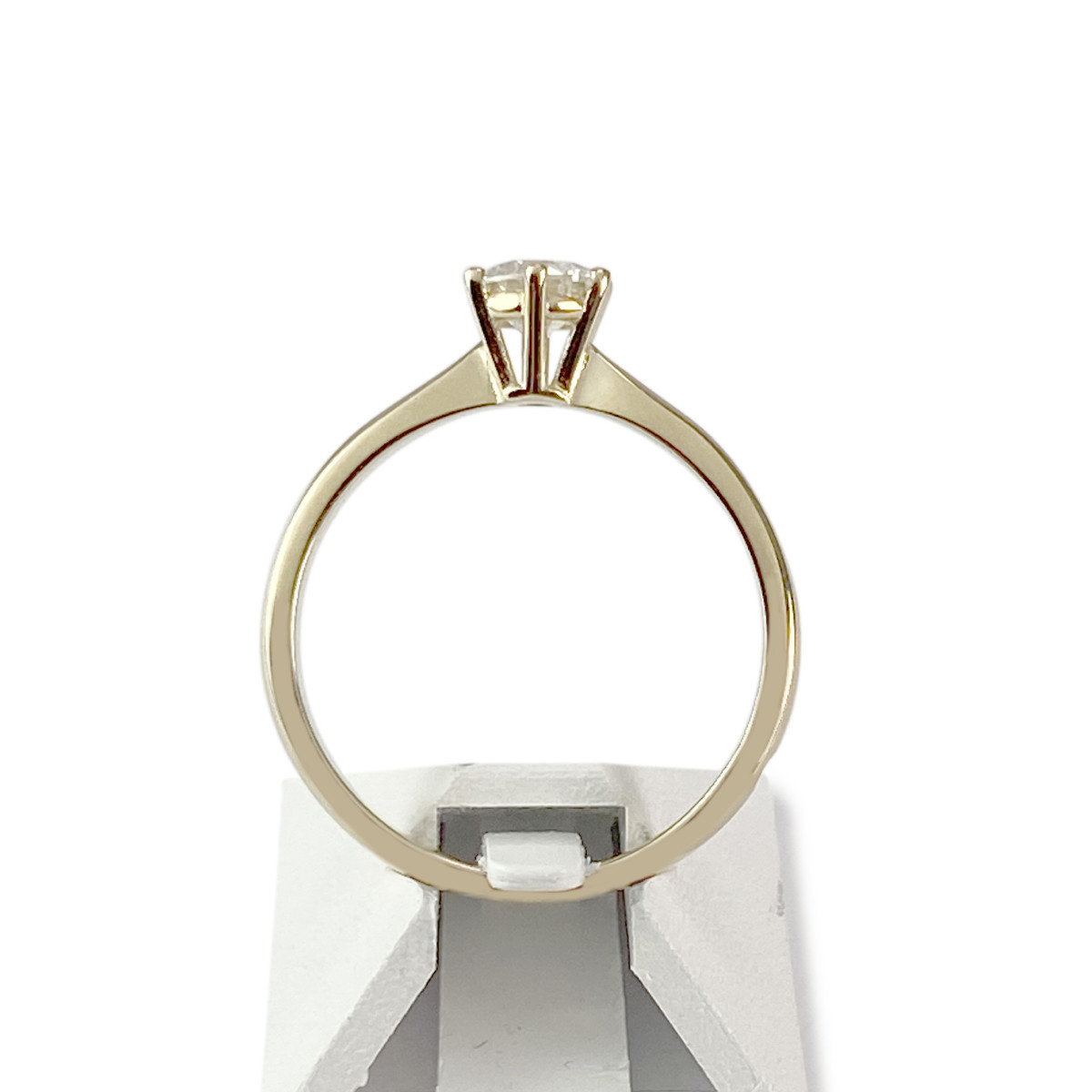 Bague solitaire d'occasion or 585 jaune diamant 0.50 carat