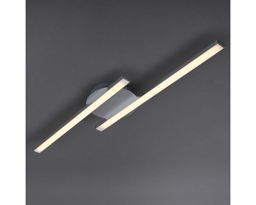 LED plafondlamp, 2-lichts, 2x6W, 2x480 lm, 3000 K, 37x55,4 cm, wit/aluminium