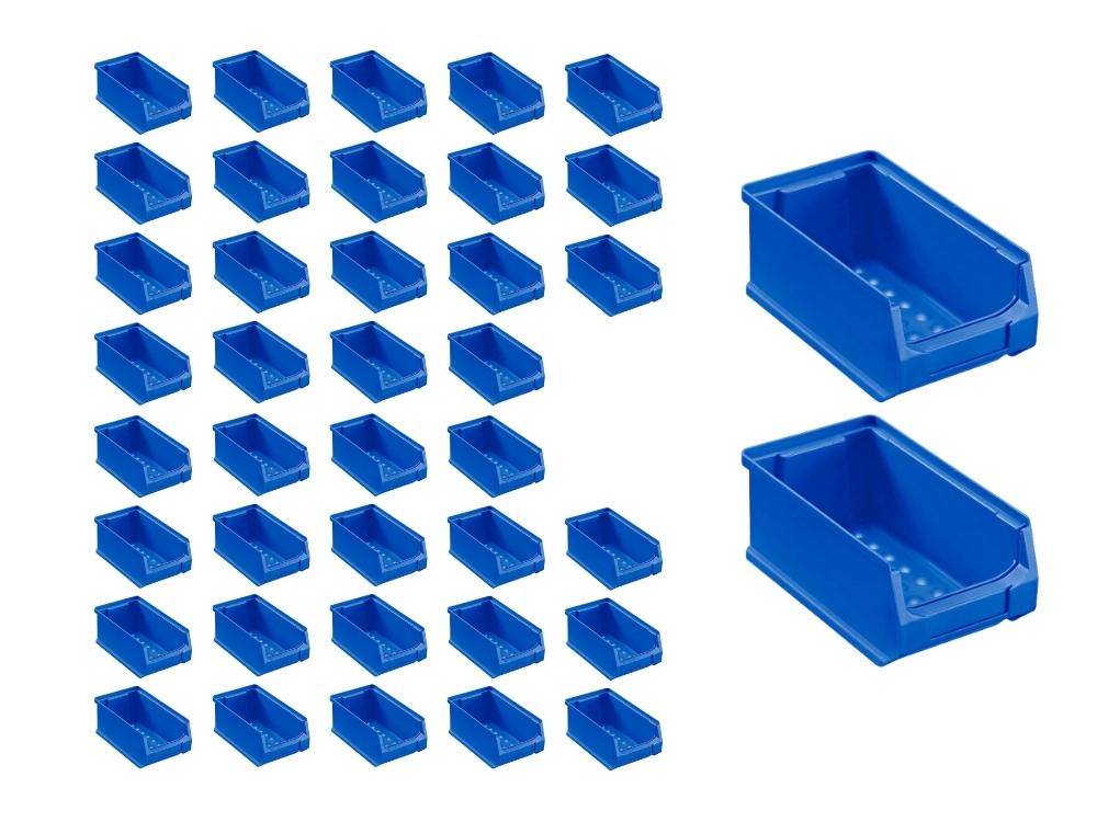PROREGAL Super Saver Set 40x Blauwe Opbergdoos 2,0 HxBxD 7,5 x 10 x 17,5 cm 0,8 Liter Opbergcontainer