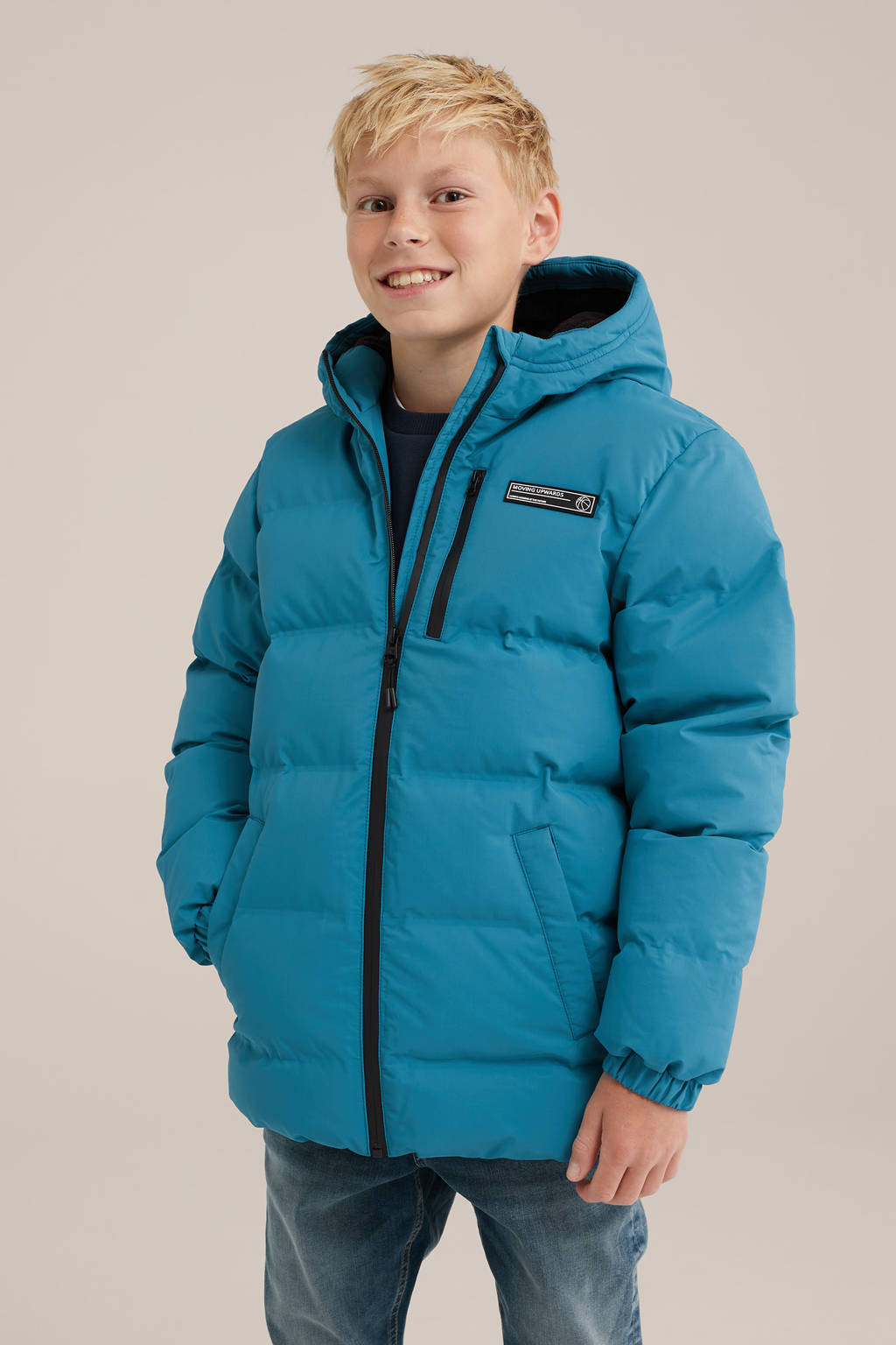 WE Fashion gewatteerde winterjas petrol