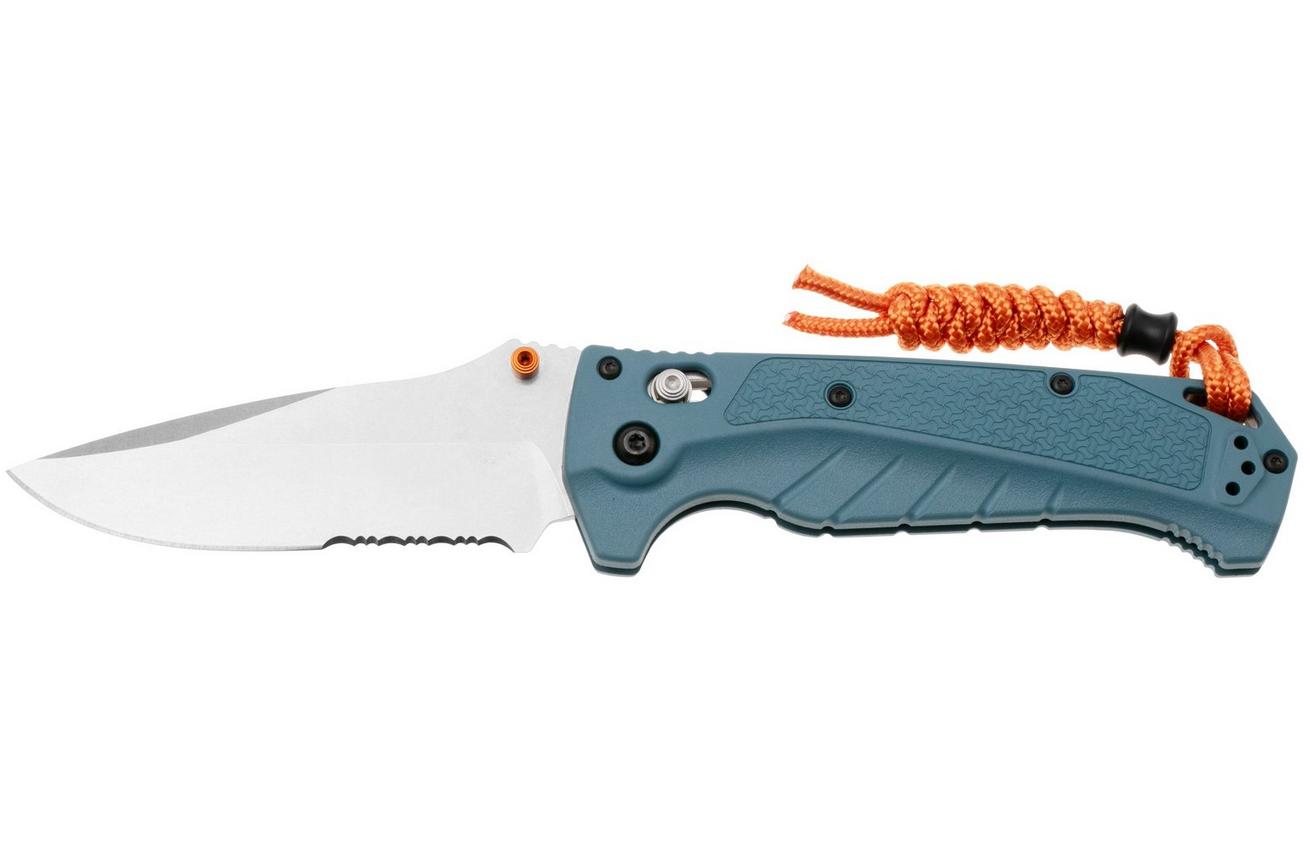 Benchmade Adira 18060S CPM MagnaCut, Depth Blue Grivory, Serrated zakmes