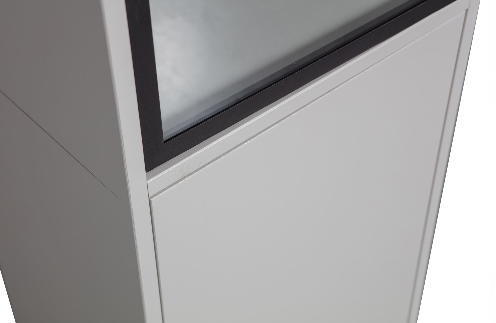 Vitrinekast Basic grenen 2 deurs Basic 2-drs vitrinekast grenen mist [fsc]