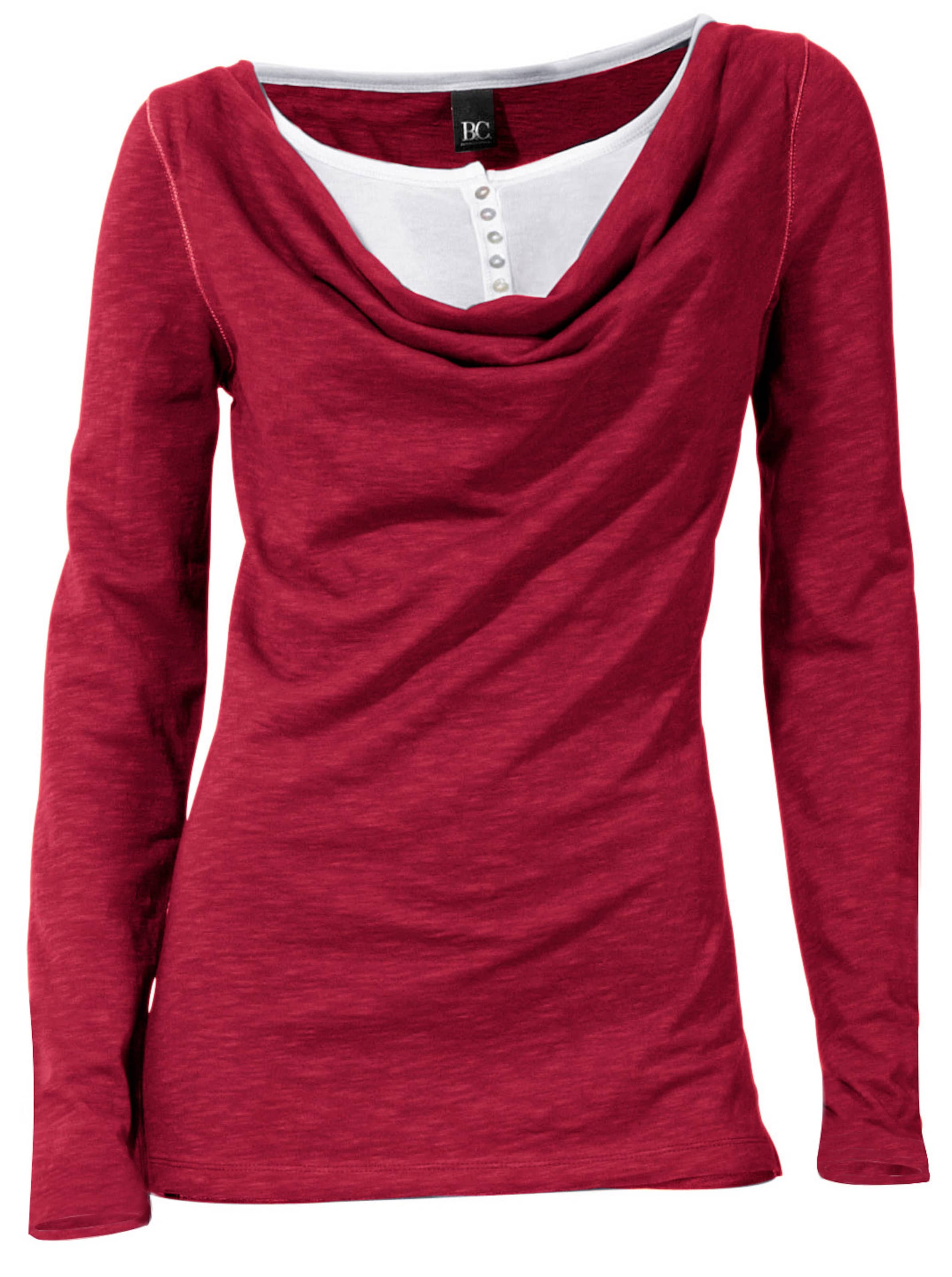 2-in-1-Shirt in kirschrot