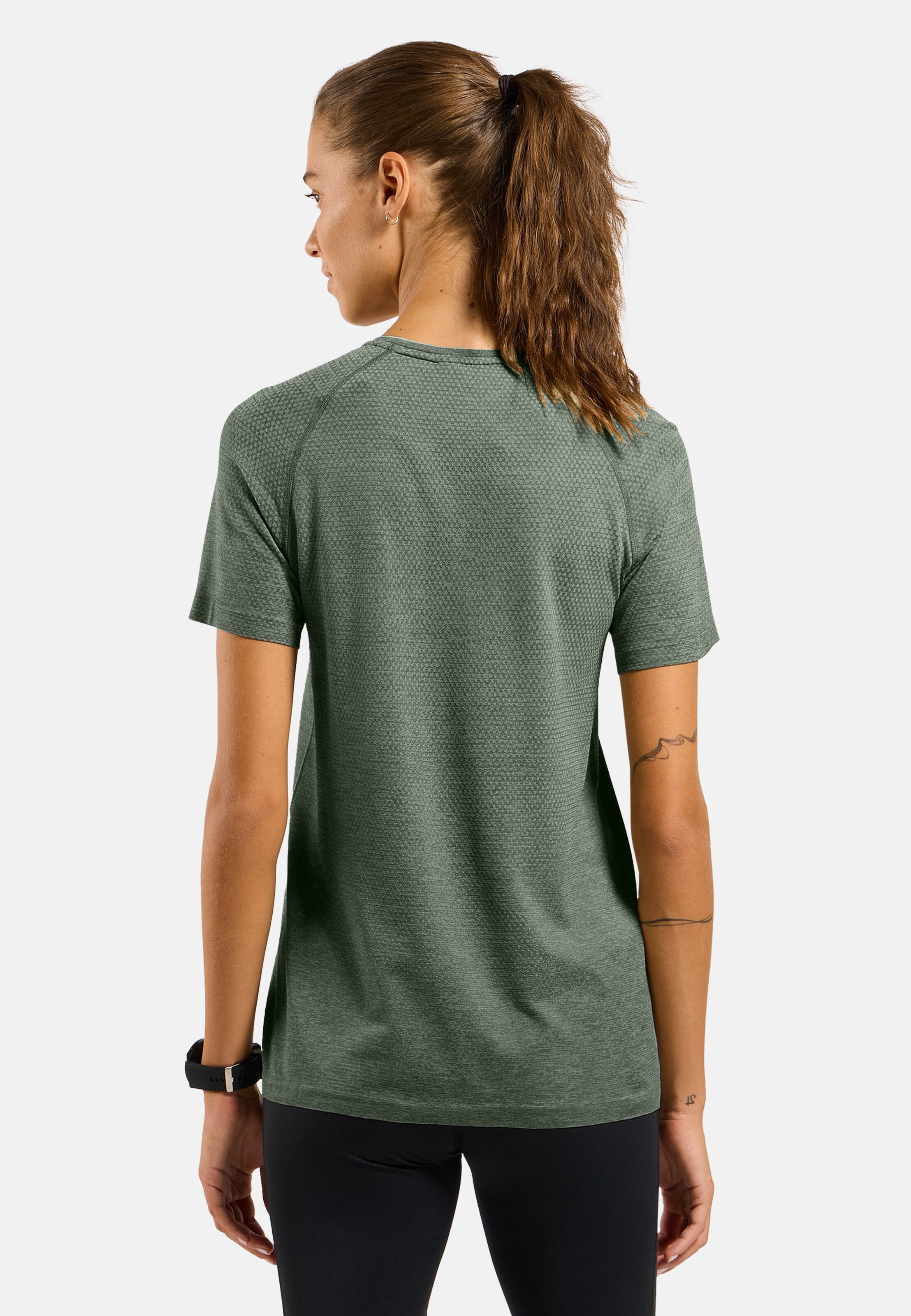 Essentials Seamless Laufshirt in shadow melange