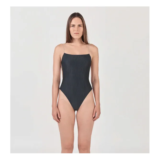 Ziah Maillot 1 pièce Rayures | Noir