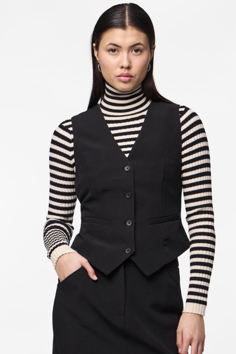 Pieces zwarte dames gilet