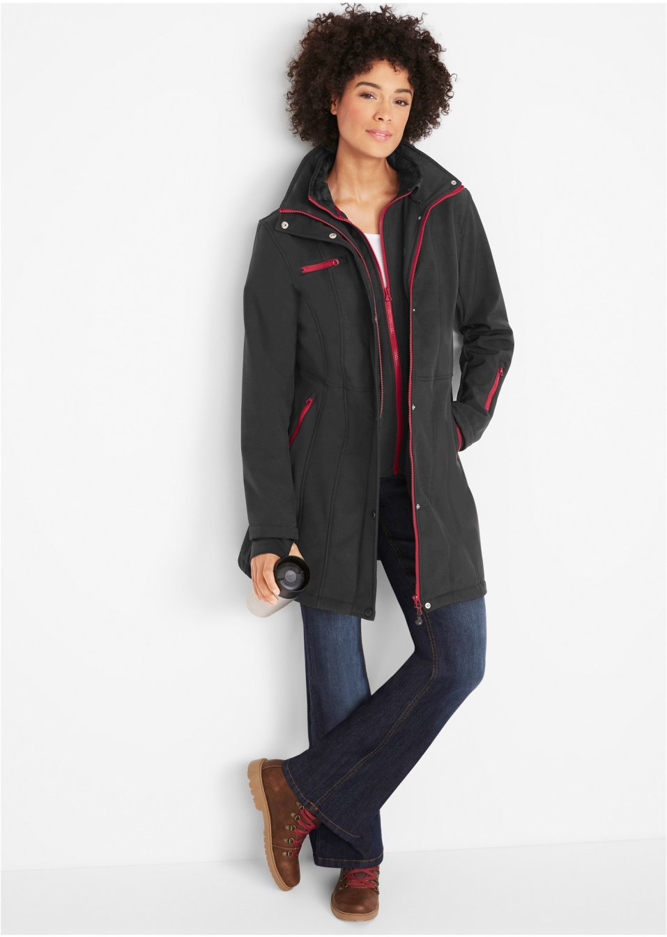 Veste softshell extensible et imperméable, style 2 en 1