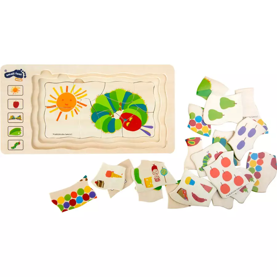 small foot® Raupe Nimmersatt Schichtenpuzzle
