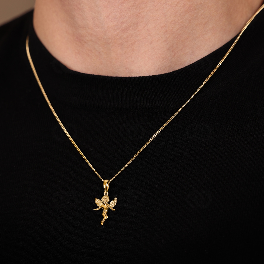 Anhänger 750/18 K Gelbgold Schutzengel