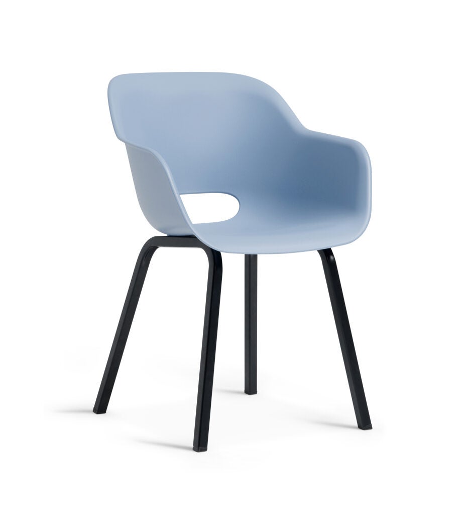 Keter Noa tuinstoel - 2 stuks - 55x56,5x80cm - metalen frame - blauw - gerecycled plastic