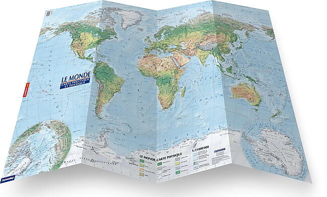 EXPRESSMAP - LE MONDE CARTE POLITIQUE ET PHYSIQUE