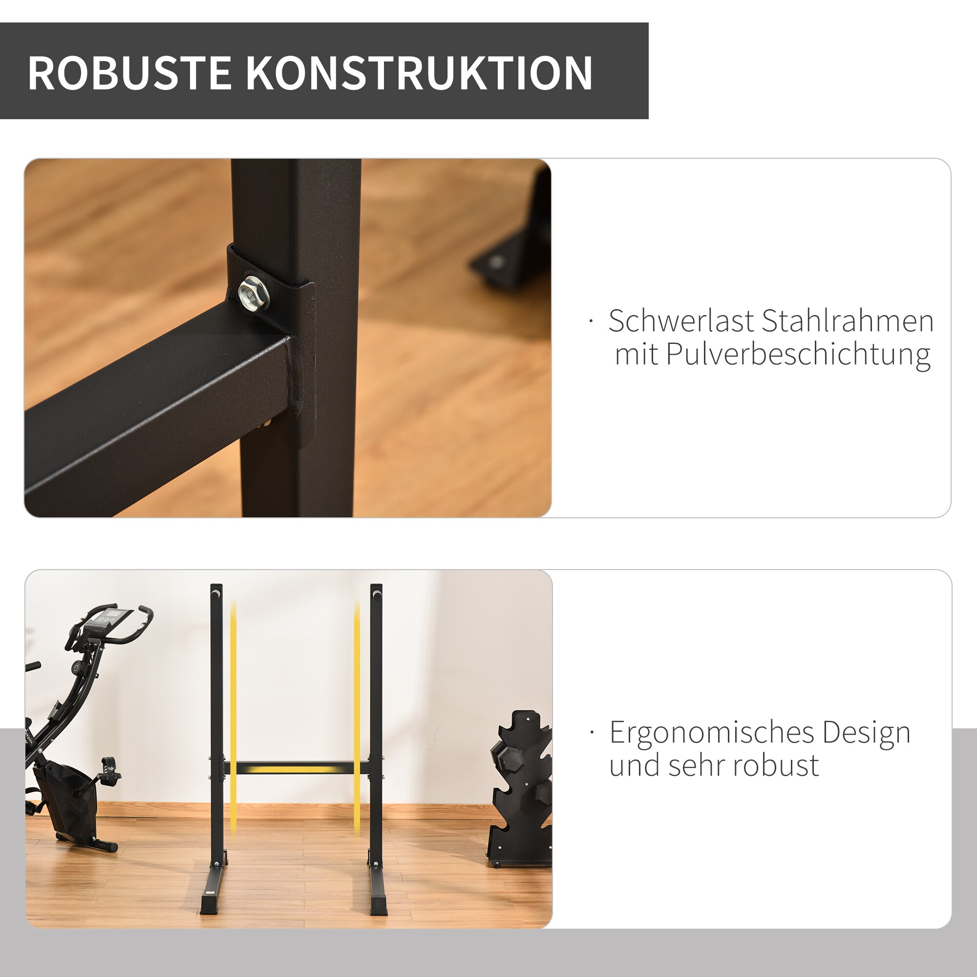 HOMCOM Dip-Station schwarz 104 x 70,5 x 122 (LxBxH)