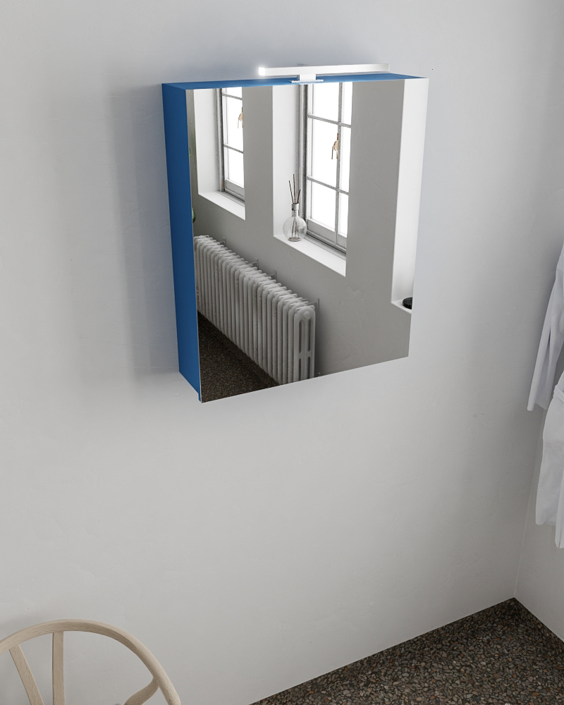 Mondiaz Cubb spiegelkast 50x70x16cm kleur jeans met 1 deur