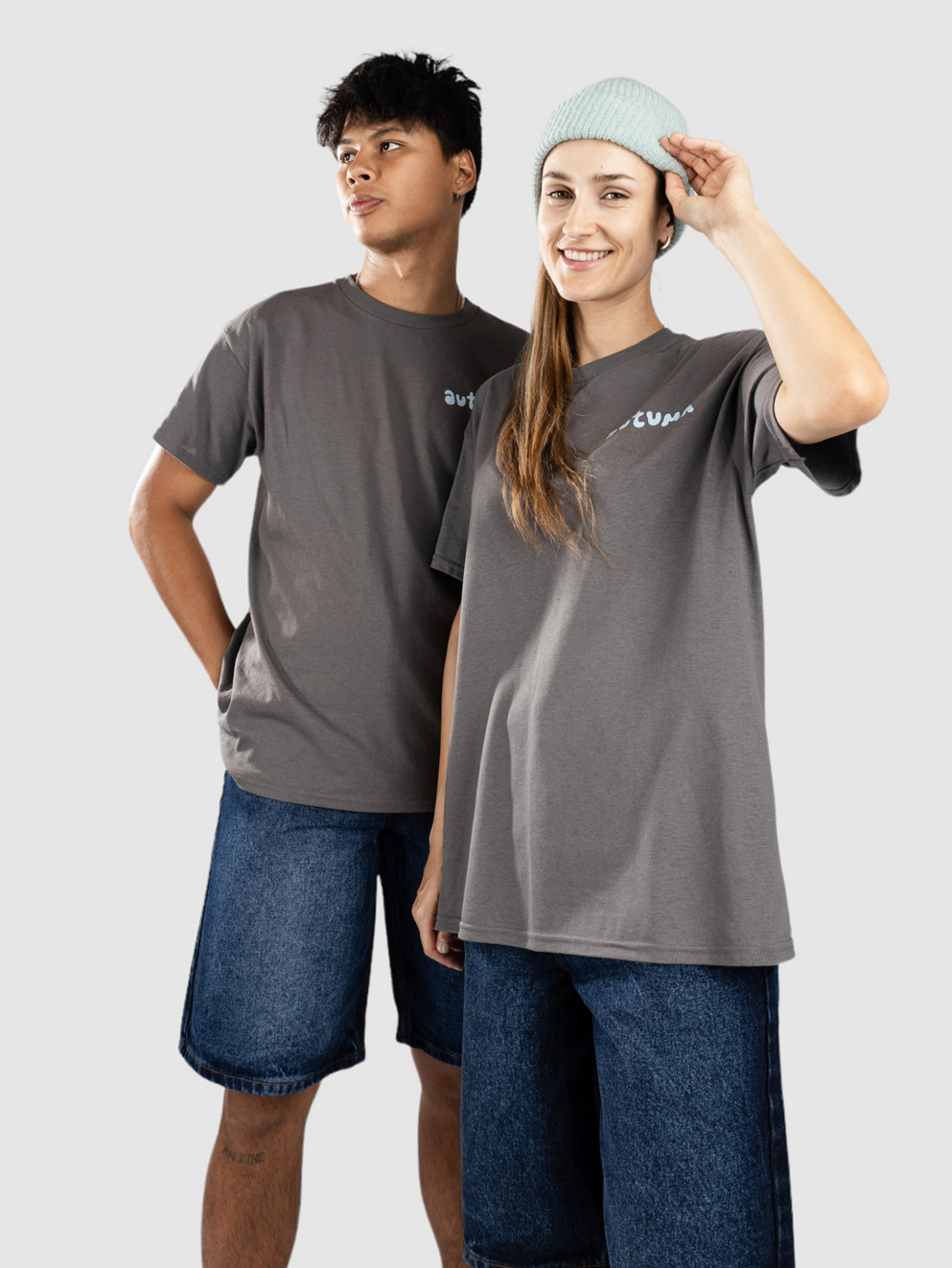 Autumn Headwear Peak Plant T-Shirt charcoal