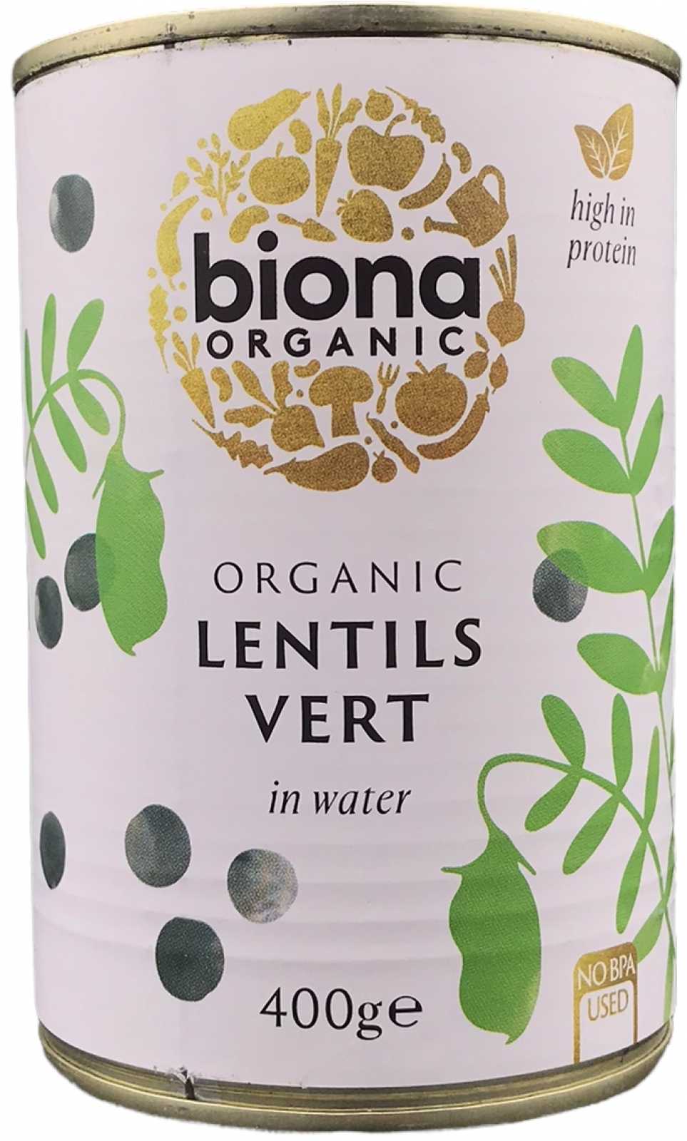 Lentilhas verdes orgânicas Biona 400g